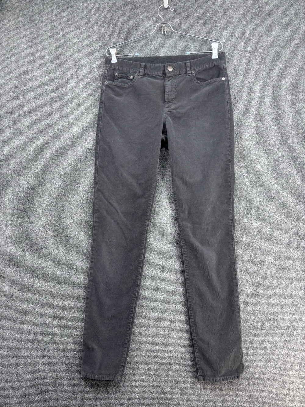 J Crew Preppy Gray Corduroy Mid Rise Straight Leg Pants Women’s 32X32*